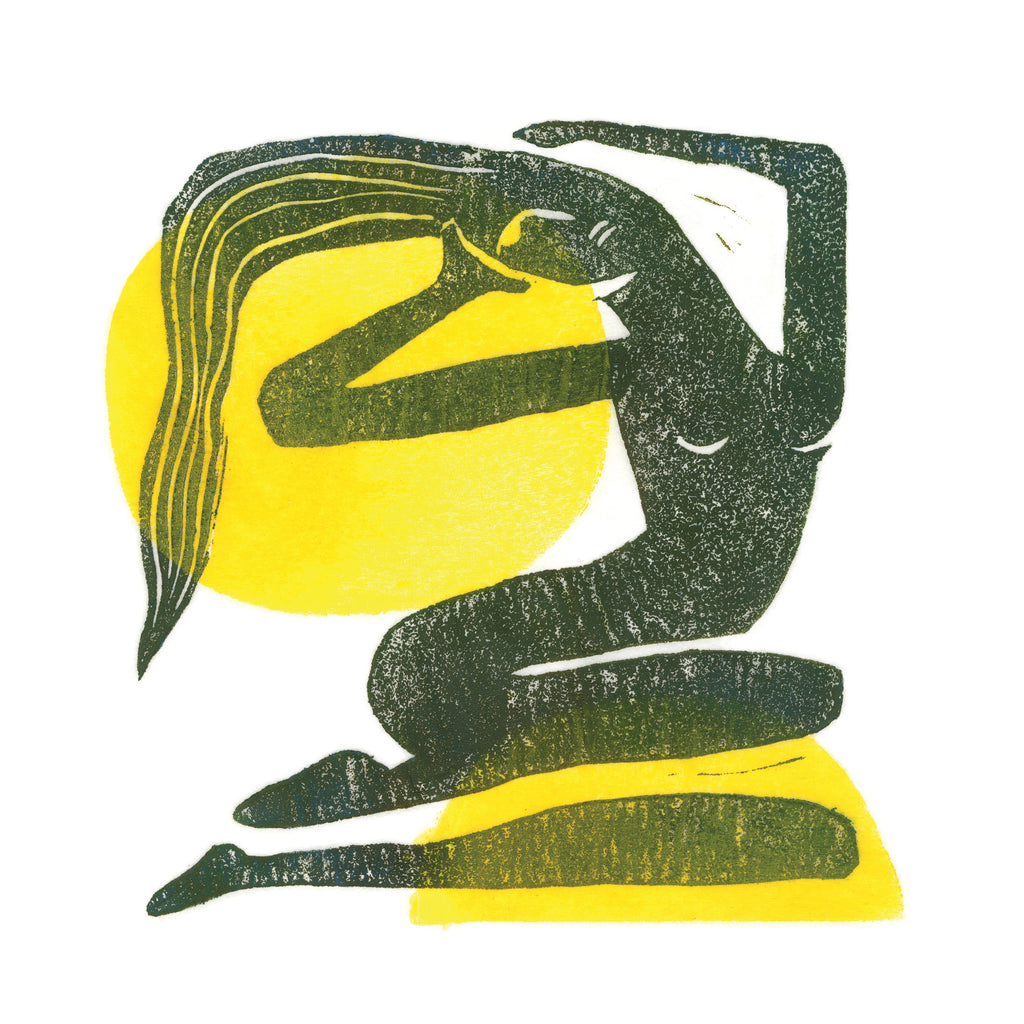 Free Lady In The Sun Lithograph Print